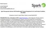 FDA：授予Spark夜盲症药物SPK-RPE65突破性疗法地位