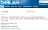 Cell Metabolism：遗传发育所在肥胖的进化机制研究中取得新进展